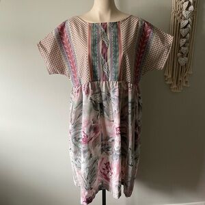 Green Bean Reloved Reworked Frumpy Scrap Dress Prairie Cottagecore Upcycled NWT